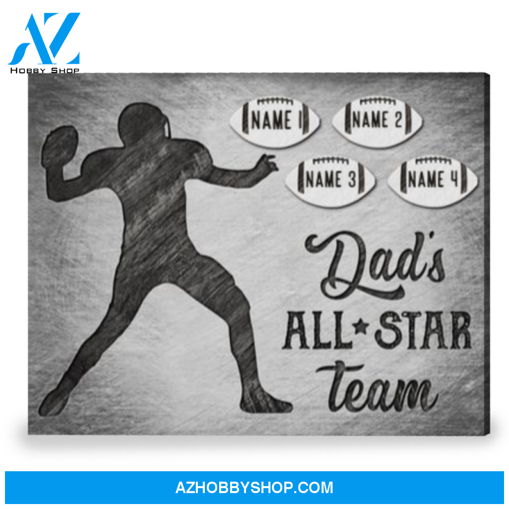 Football Father’s Day Gift Personalized Gift For Dad Who Loves Football Canvas Print