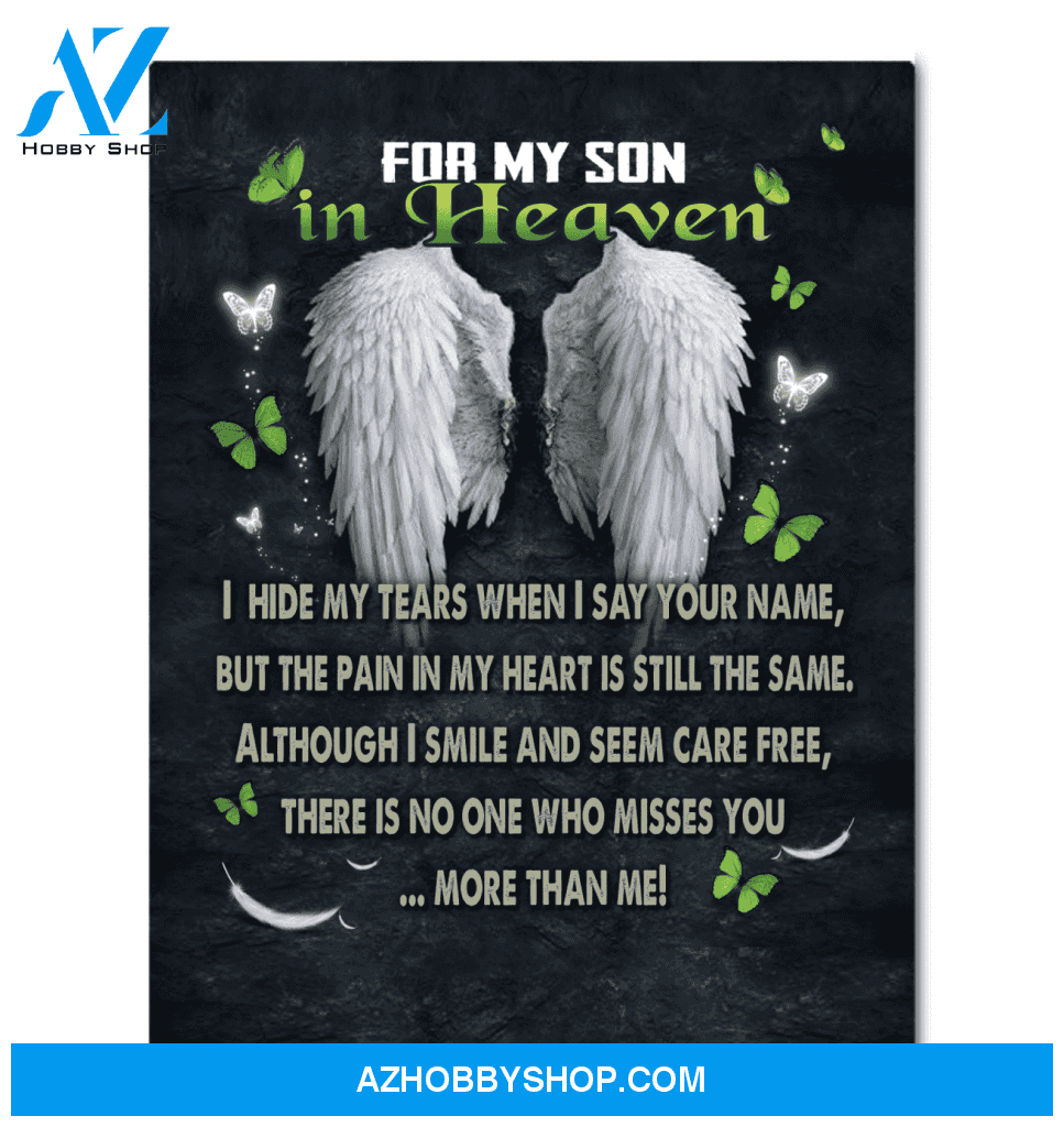 For My Son In Heaven Canvas Wall Art Unique Gifts