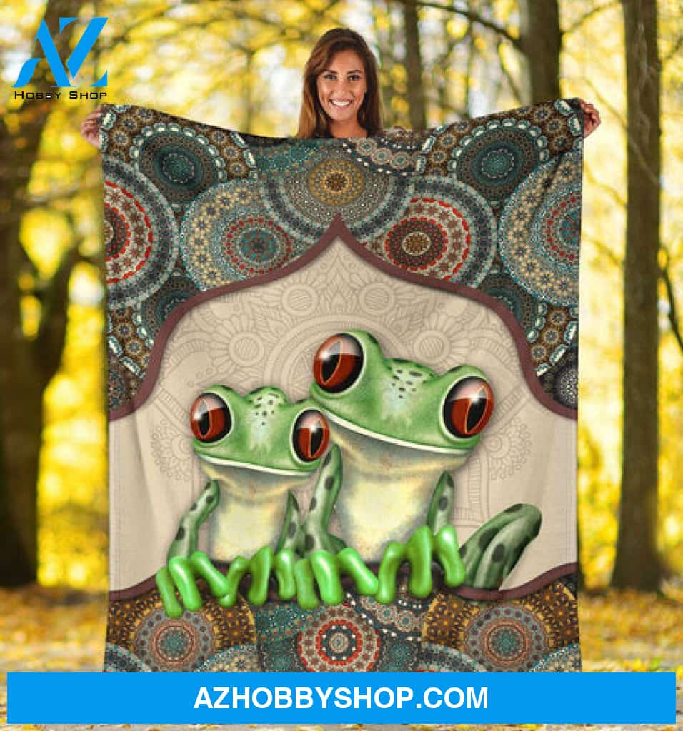 Frog Blanket, Frog Pattern Mandala