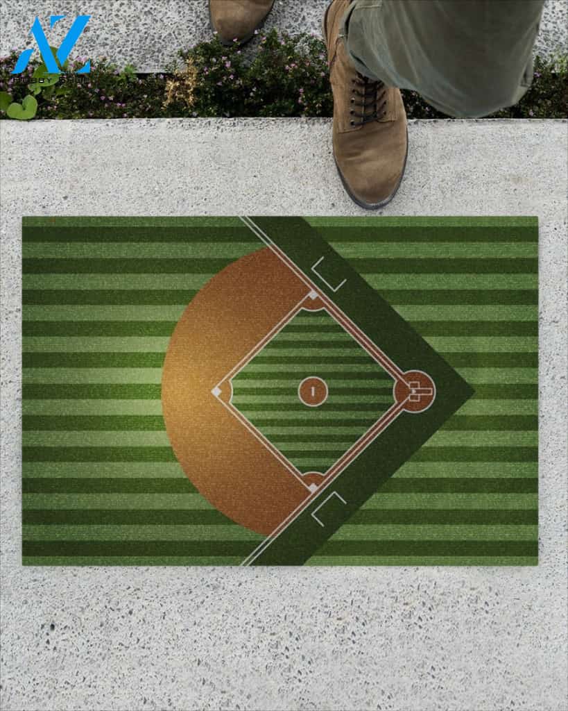 Funny Baseball Softball Field Indoor And Outdoor Doormat Gift For Baseball Lovers Birthday Gift Decor Warm House Gift Welcome Mat