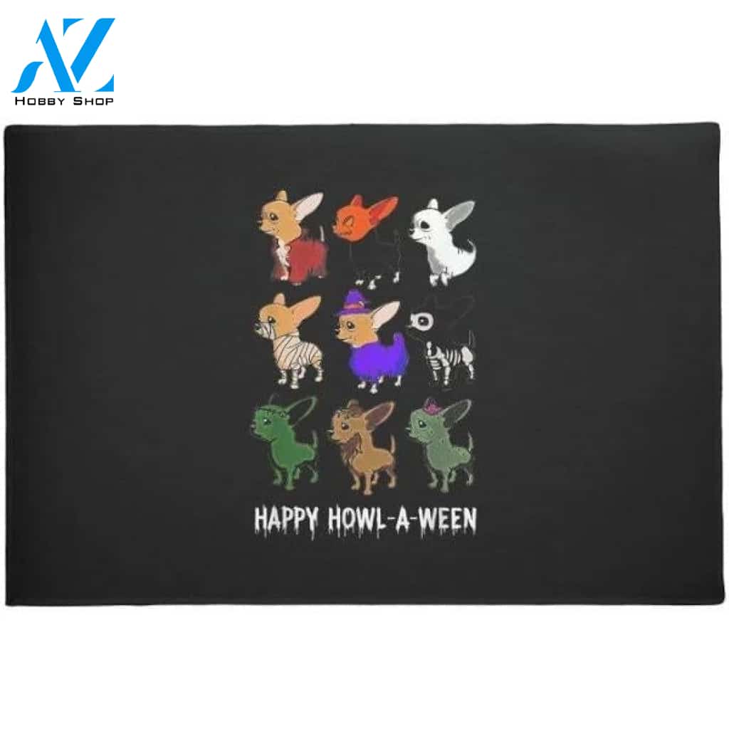 Funny Chihuahua Dog Halloween Happy Halloween Doormat Welcome Mat Housewarming Gift Home Decor Funny Doormat Gift For Dog Lovers