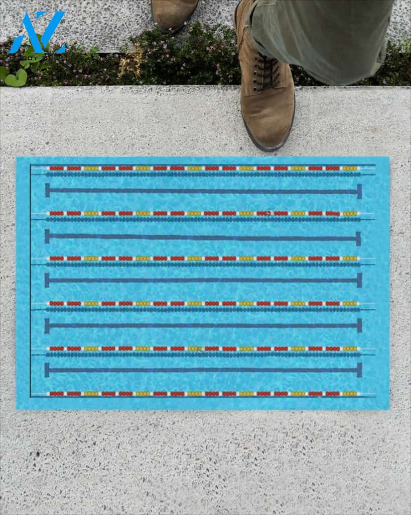 Funny Swimming Pool Indoor And Outdoor Doormat Gift For Swimming Lovers Birthday Gift Decor Warm House Gift Welcome Mat