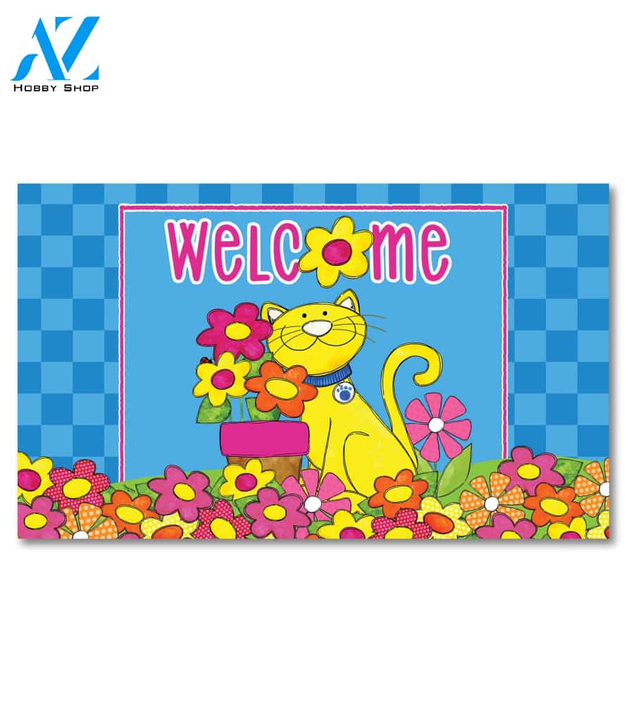 Garden Cat Welcome Doormat - 18" x 30"