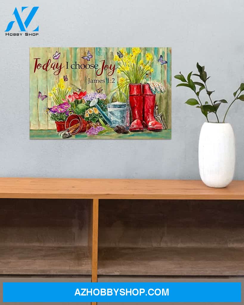 Garden I Choose Joy Wall Hanging, Wall Decor Visual Art