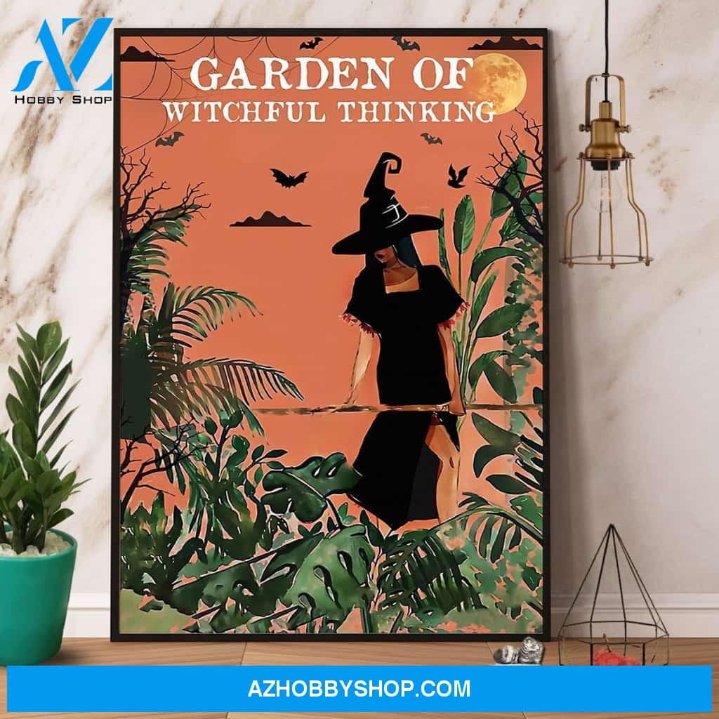 Garden Of Witchful Thinking Witch Halloween Poster Canvas Wall Decor Visual Art