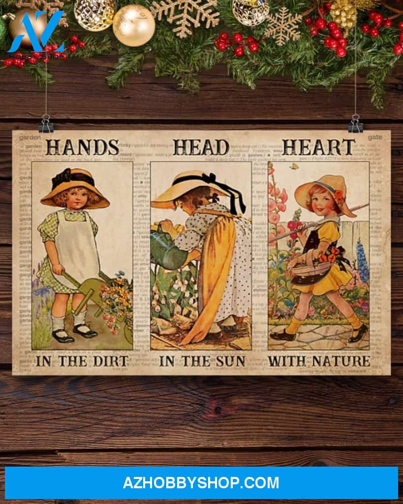 Gardening Heart With Nature Canvas Wall Art, Wall Decor Visual Art