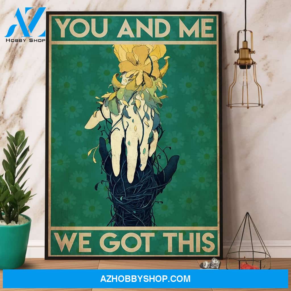Gardening You And Me We Got This Retro Green Canvas And Poster, Wall Decor Visual Art