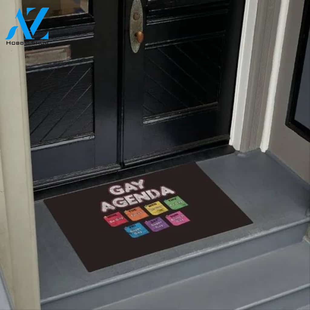 Gay Agenda Gender Equality LGBT Gift Doormat
