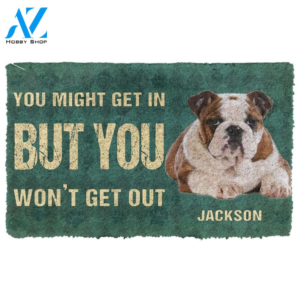 Gearhumans Gearhuman 3D Keep Door Closed Bulldogs Dog Custom Gender Doormat