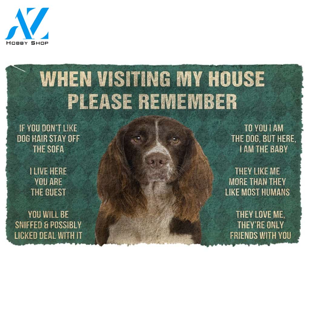 Gearhumans GearHuman 3D Please Remember English Springer Spaniel Dogs House Rules Doormat