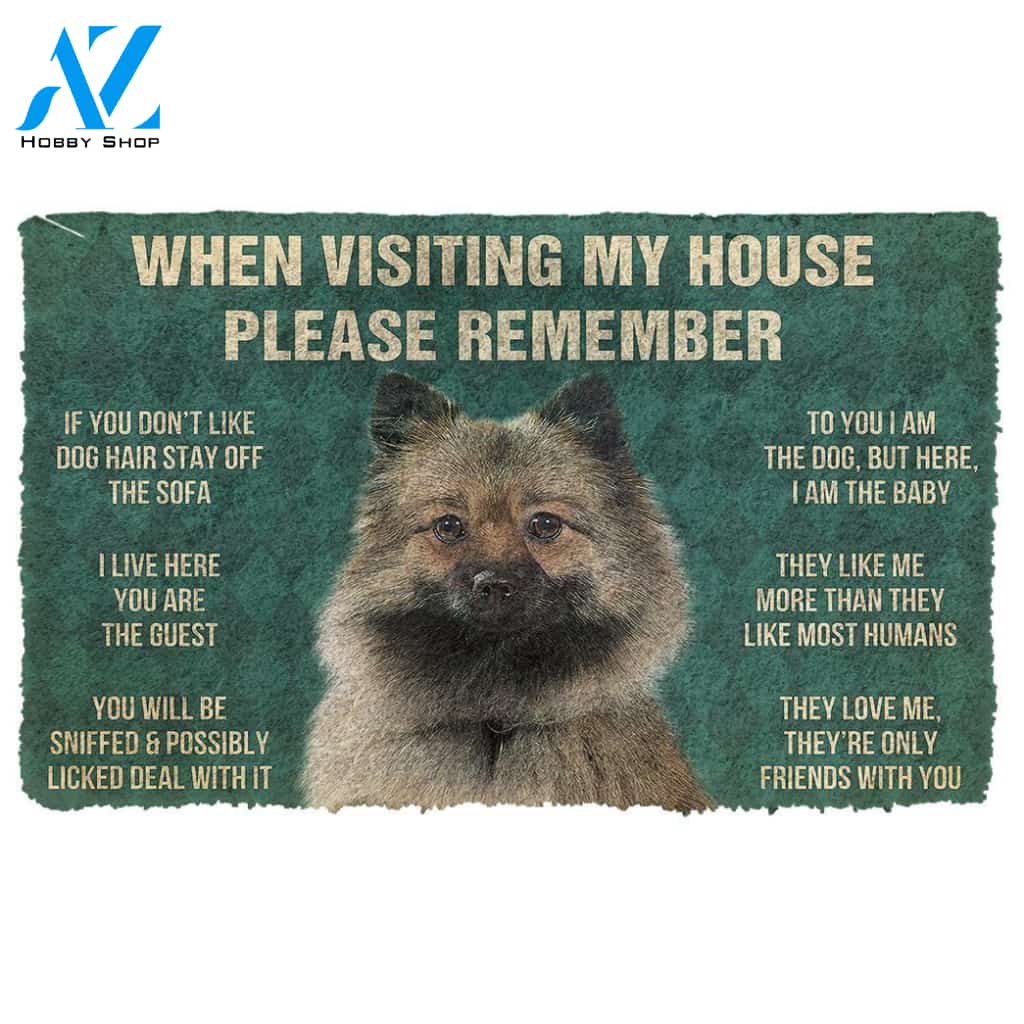 Gearhumans Gearhuman 3D Please Remember German Spitz Dogs House Rules Doormat