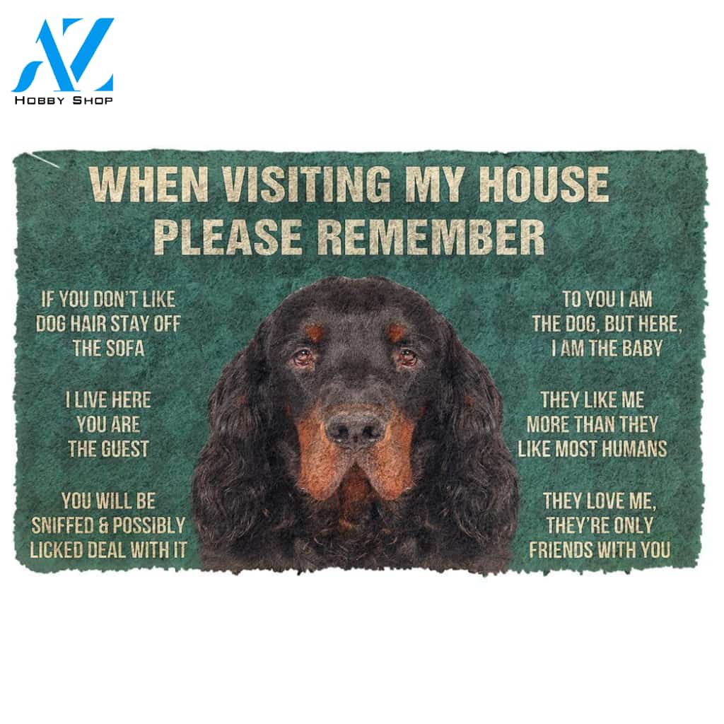Gearhumans GearHuman 3D Please Remember Gordon Setter Dogs House Rules Doormat