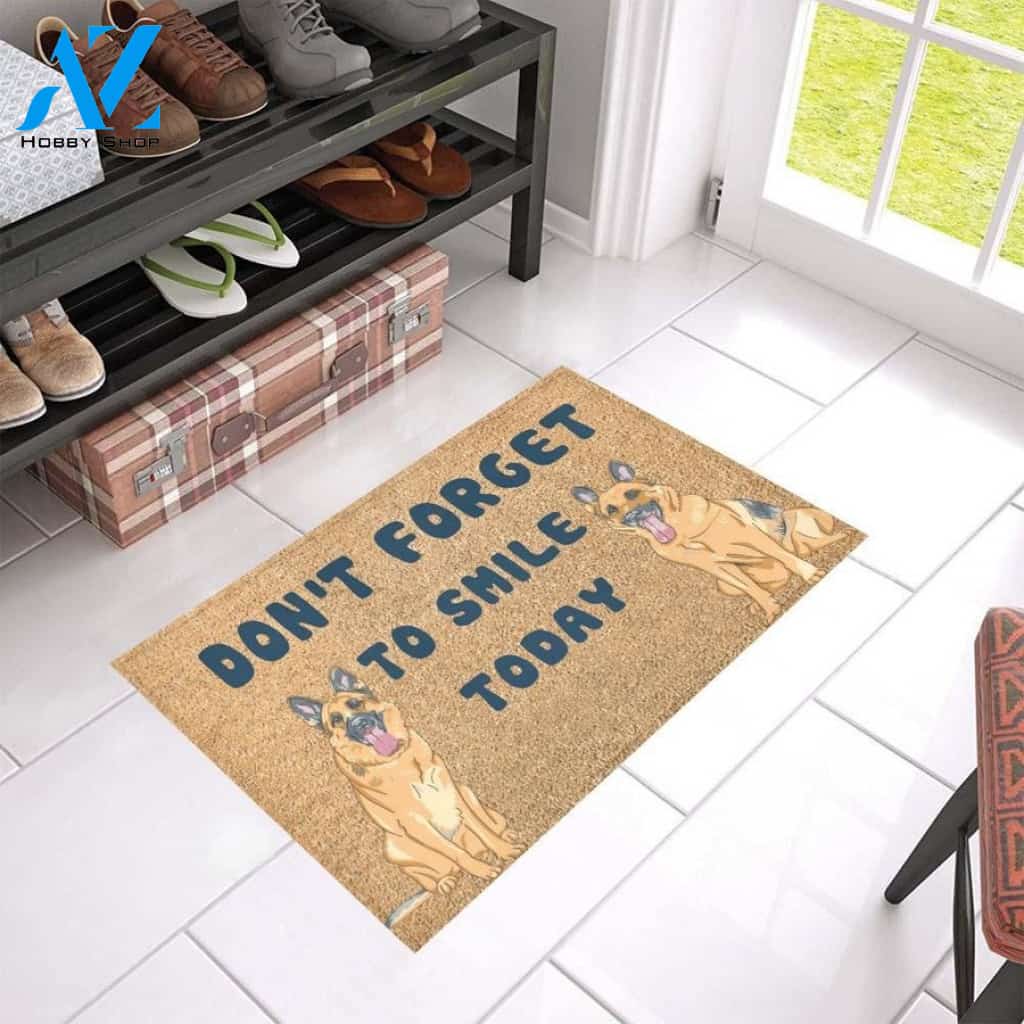 German Shepherd Don't Forget To Smile Today Doormat