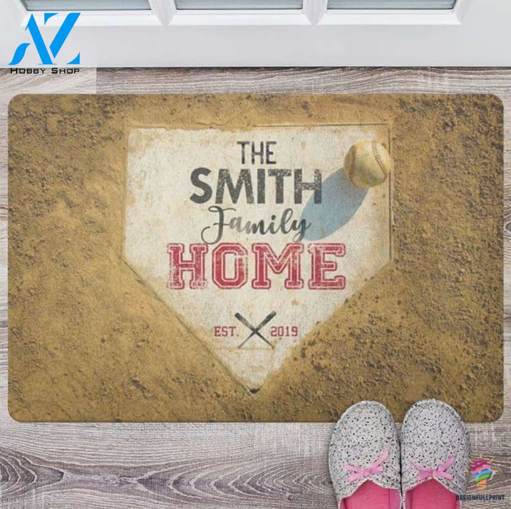 Gift For Baseball Lover Home Baseball Ground Stadium Personalized Doormat HG