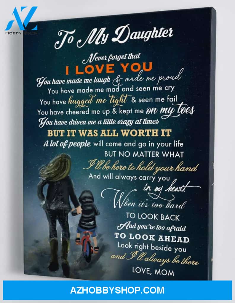 Gift For Daughter - From Mom - Framed Canvas MD117