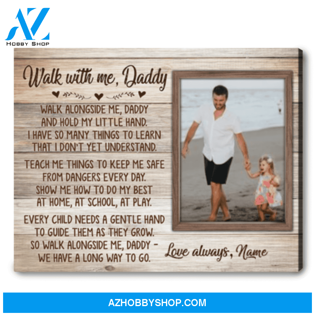 Gift for Father Birthday Ideas Custom Photo Canvas Print