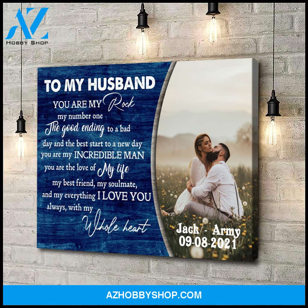 Gift for him - You are my rock - Personalized Canvas