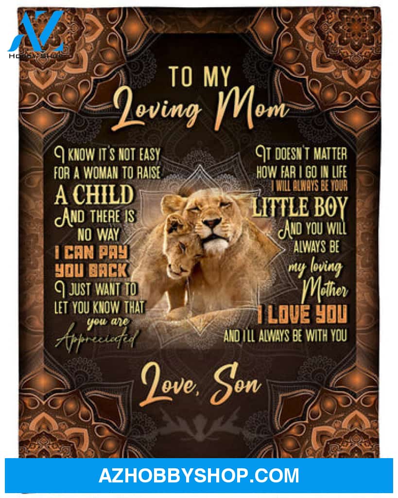 Gift For Mother Blanket, To My Loving Mom I Love You, Fleece Blanket