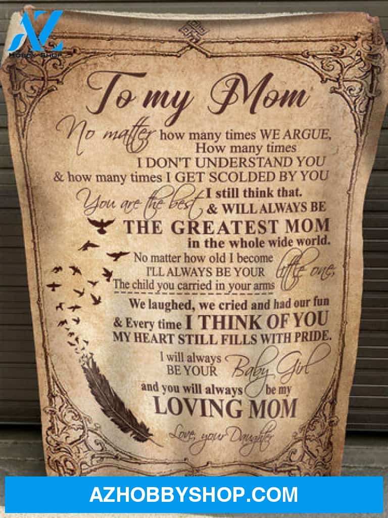 Gift For Mother Blanket, To My Mom The Greatest Mom In The Whole Wide World Fleece Blanket