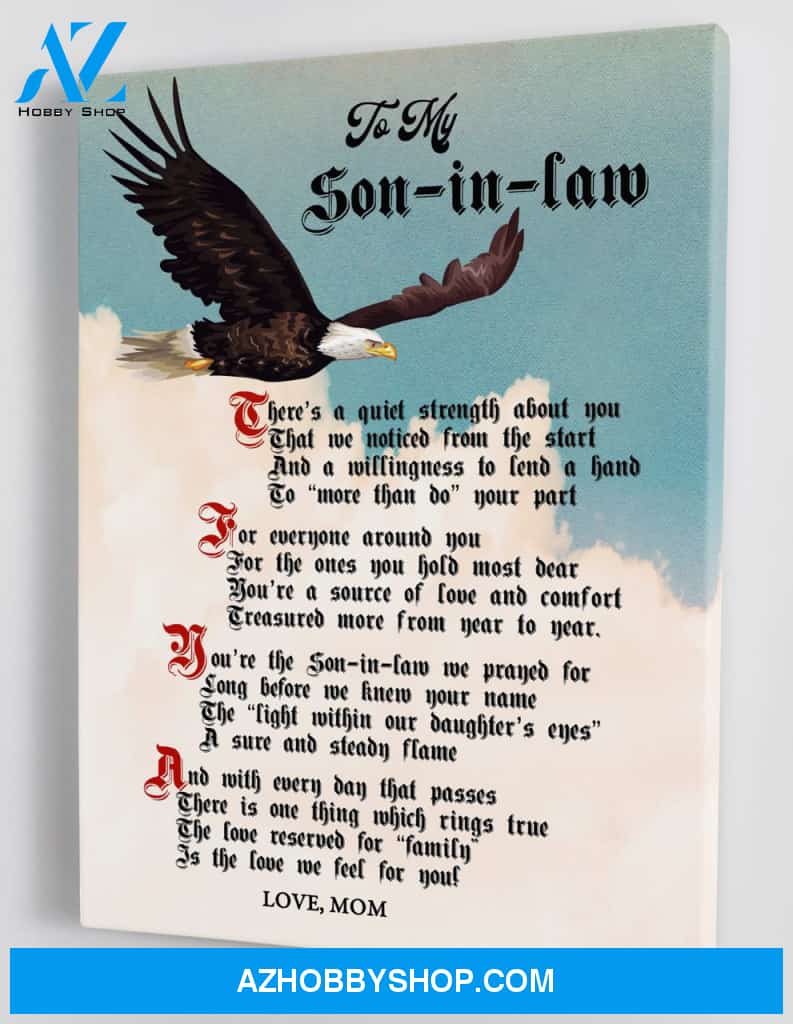 Gift for Son-in-Law from Mother-in-Law - Eagle - Framed Canvas MS063