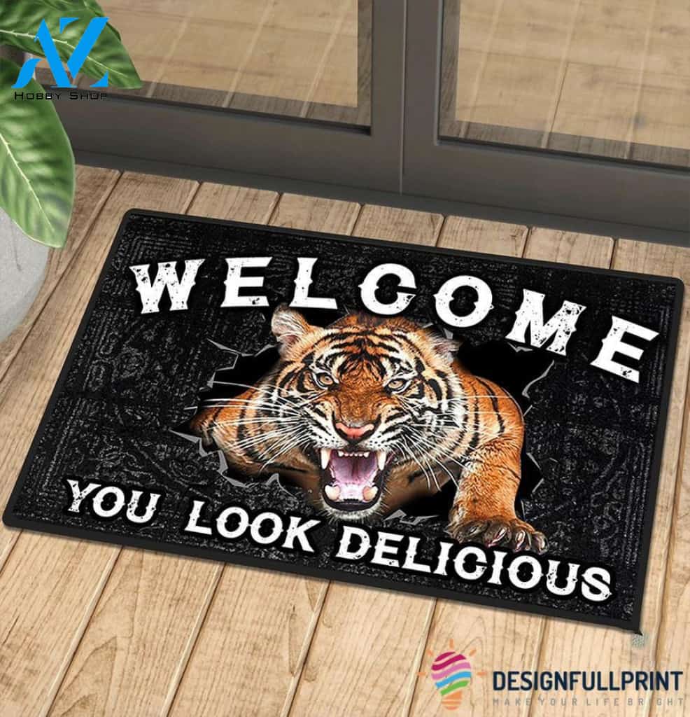 Gift For Tiger Lover Tiger You Look Delicious Doormat HG