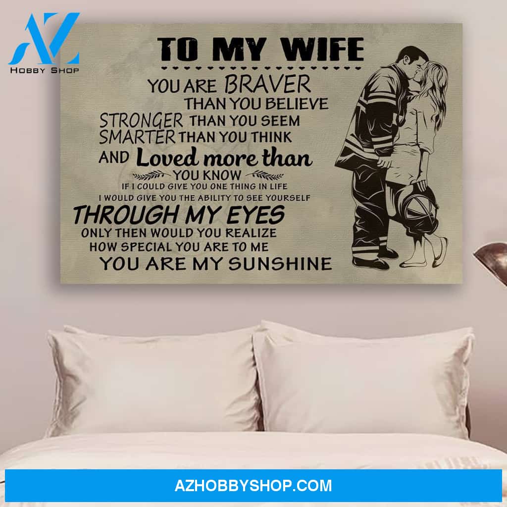 Gift For Wife From Huband You Are Braver Stronger Smarter Poster