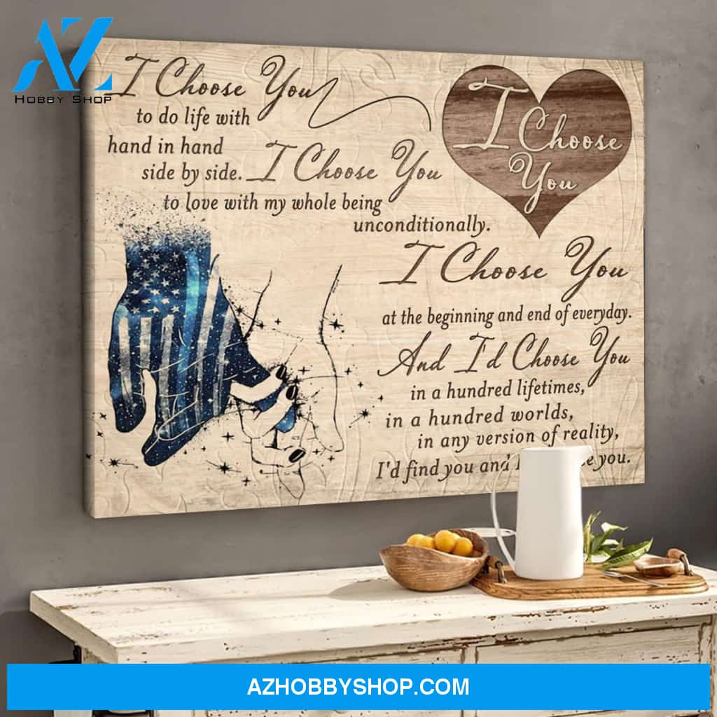 Gift For Wife For Husband Love A Police Canvas