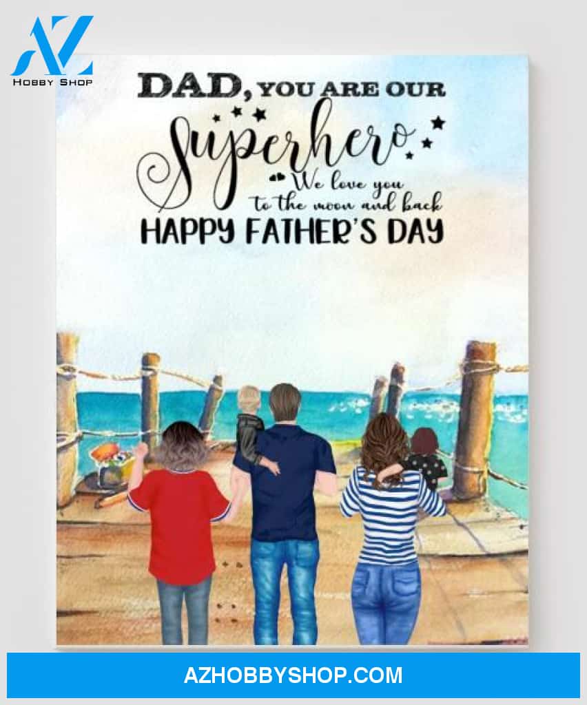 Personalized Canvas, Gifts For The Whole Family Canvas Wall Art, Wall Decor Visual Art Fathers Day Gifts, My Poster Wall Happy Father's Day