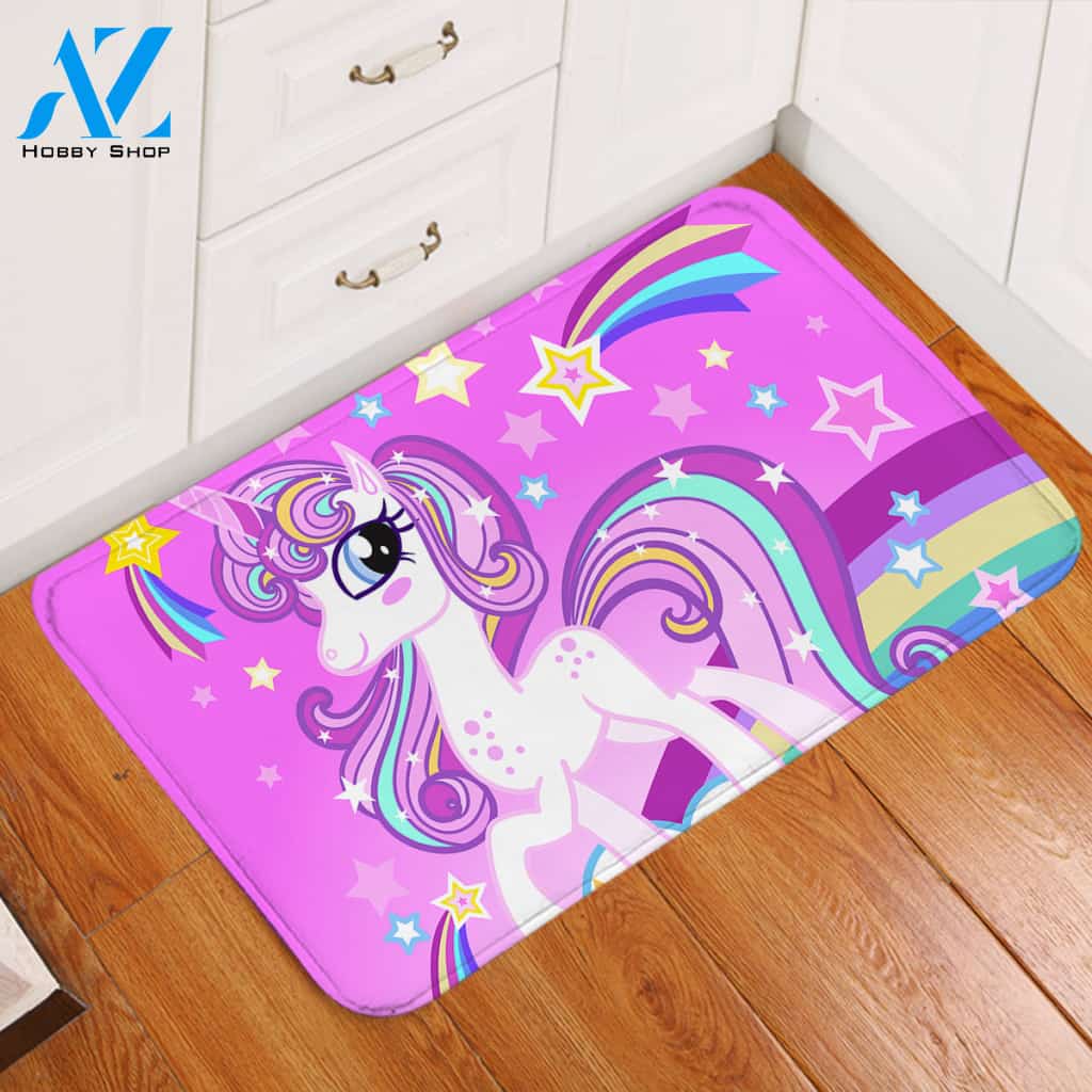 Girly Unicorn Door Mat
