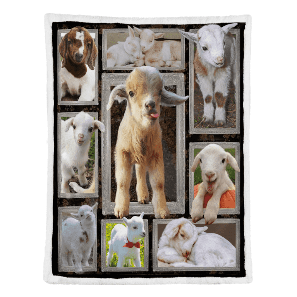 Goat Blanket, Baby Goat Freece Blanket, Goat Lover