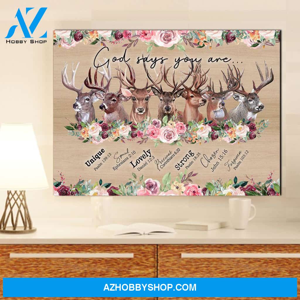 God says you are elk Canvas Wall Art, Canvas Home Decor