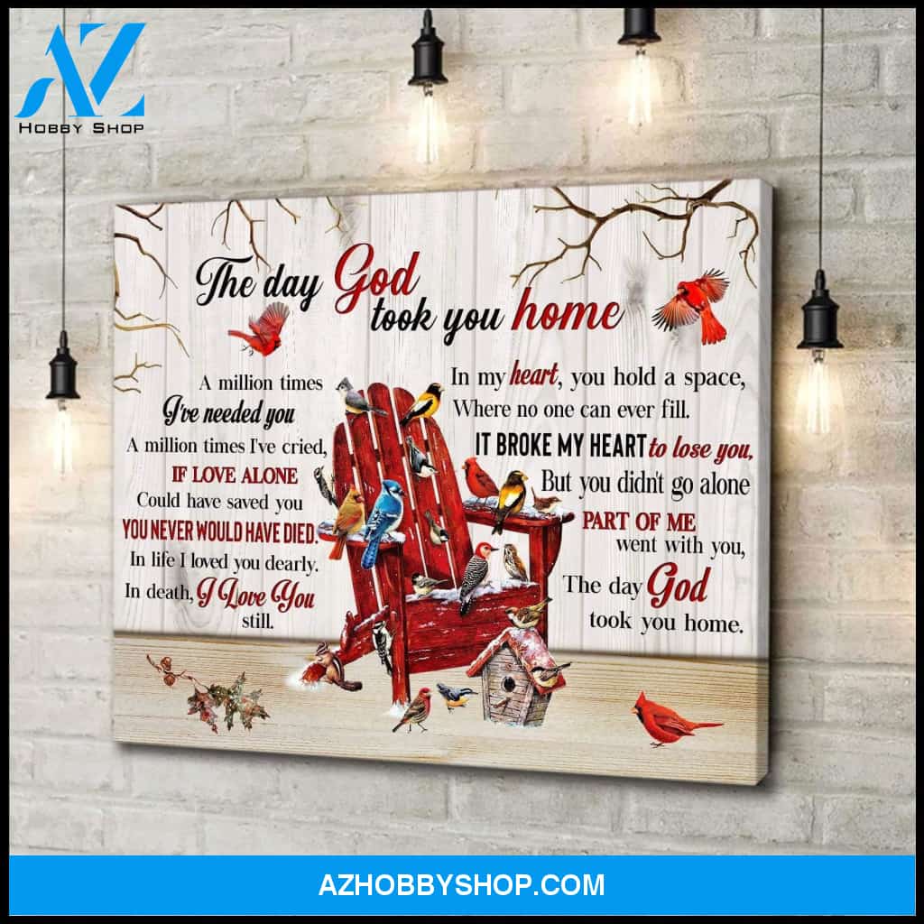 God Took You Home Cardinal Wall Art Canvas