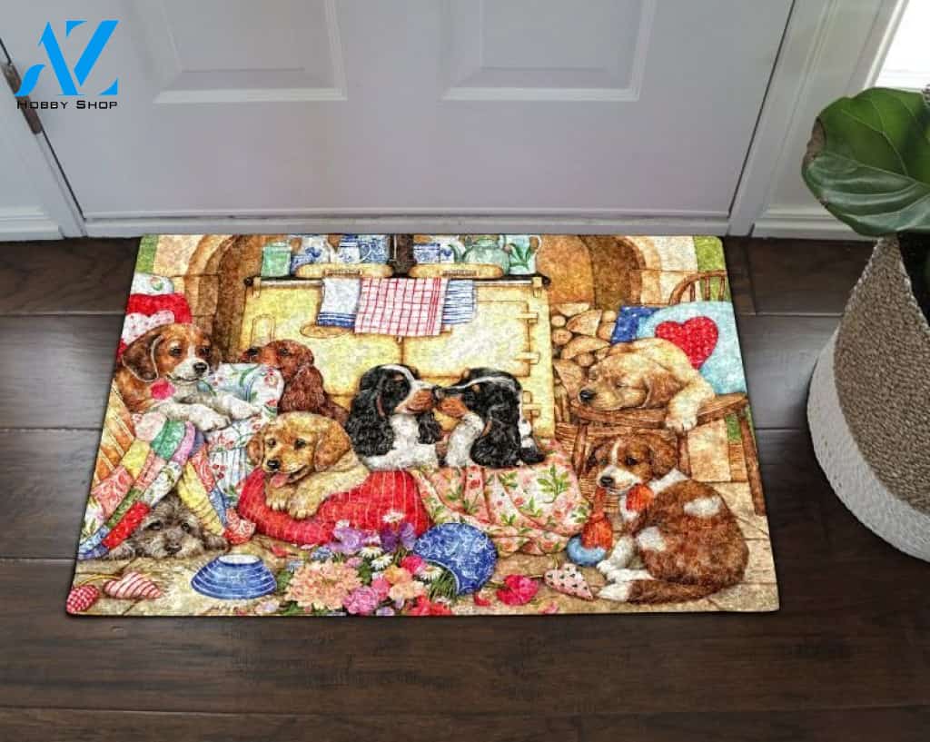 Golden Beagle Charles Cavalier Dog Doormat