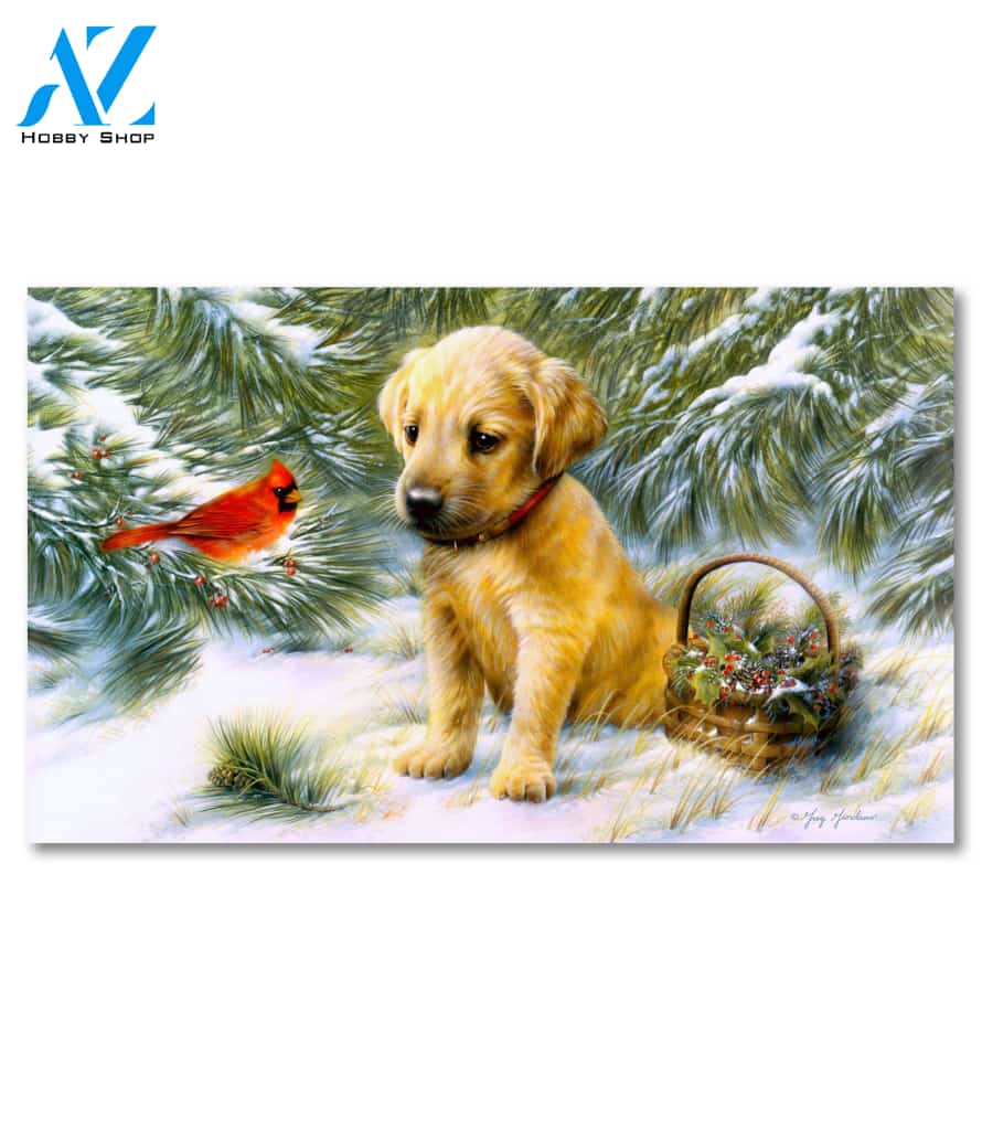 Golden Retriever Winter Doormat - 18" x 30"