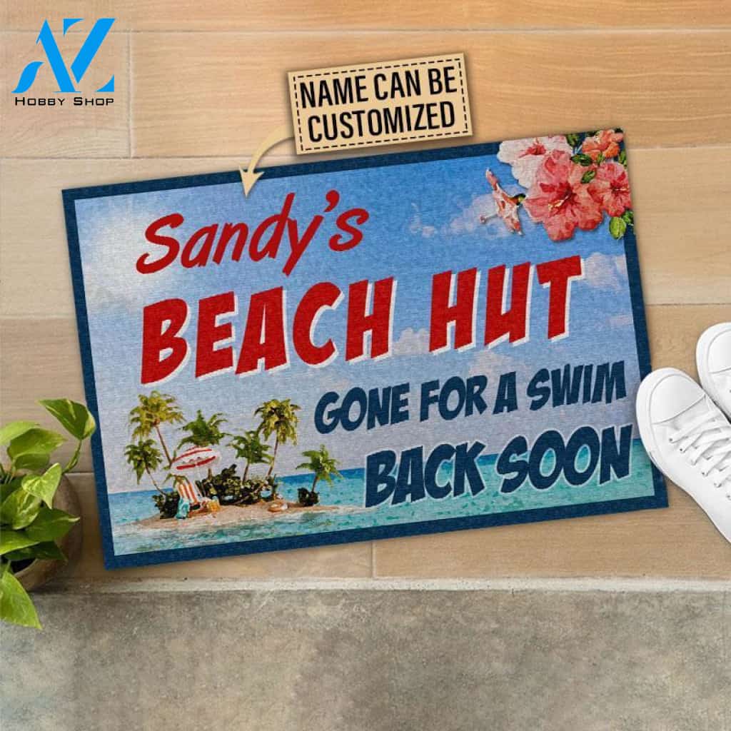 Gone For A Swim Back Soon Custom Doormat | Welcome Mat | House Warming Gift