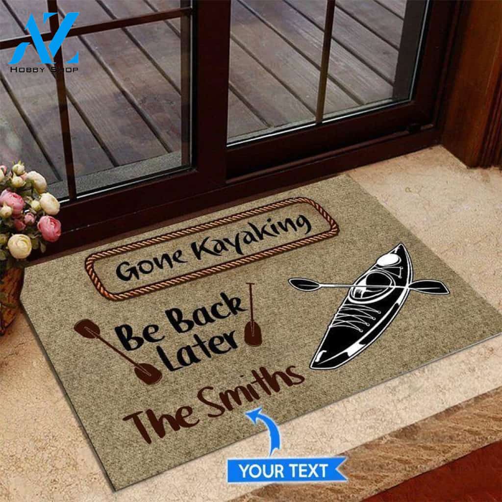 Gone Kayaking Be back later Custom Doormat | Welcome Mat | House Warming Gift