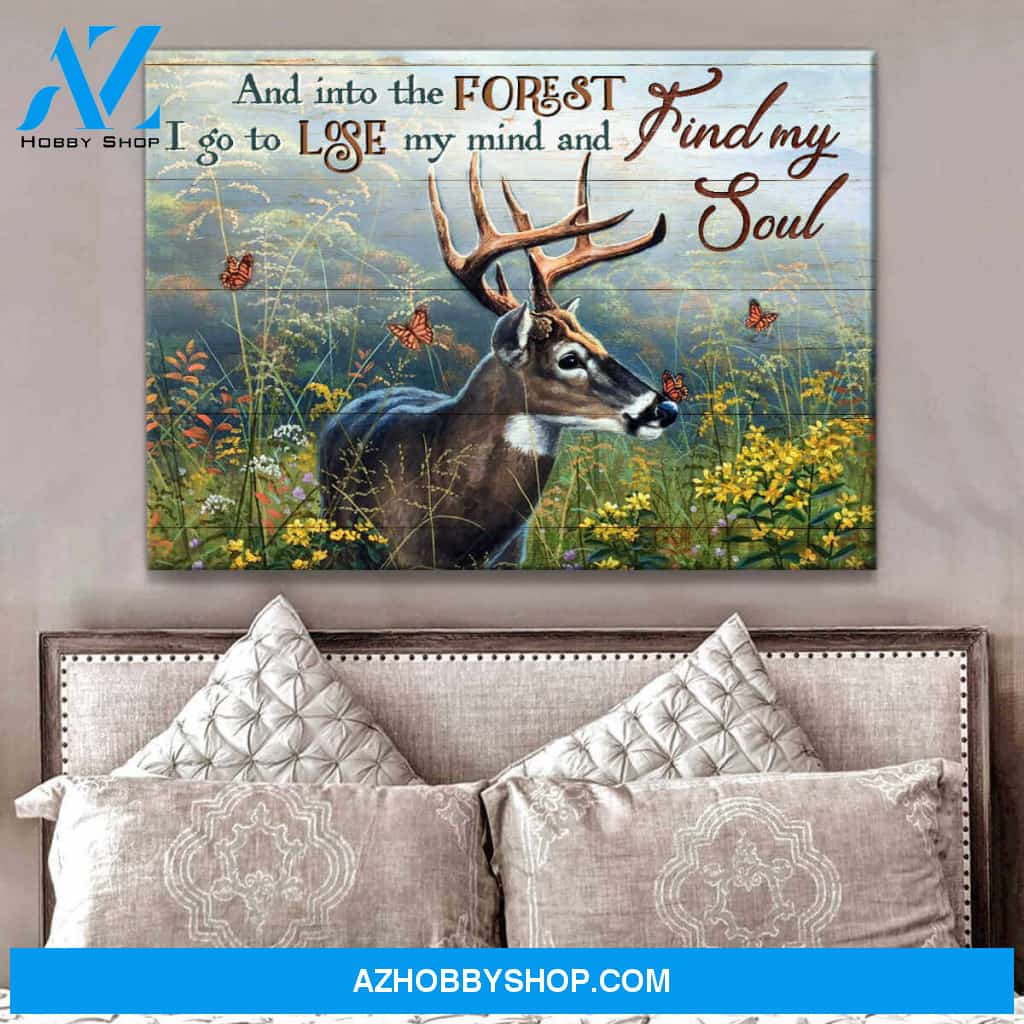 Gorgeous Deer Canvas Find My Soul Wall Art Decor