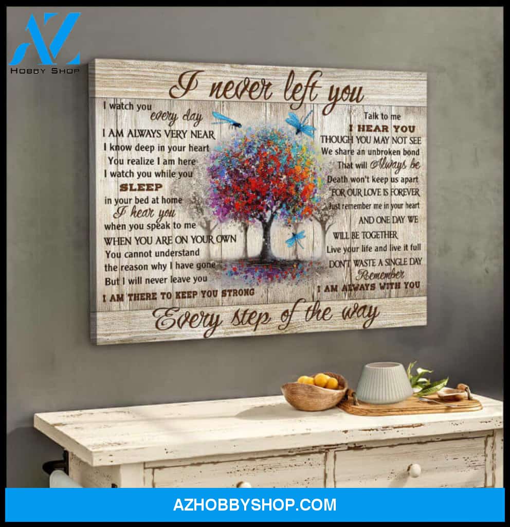 Gorgeous Dragonfly Canvas I Never Left You Wall Art Decor | Moosfy Wrap Canvas Ready To Hang