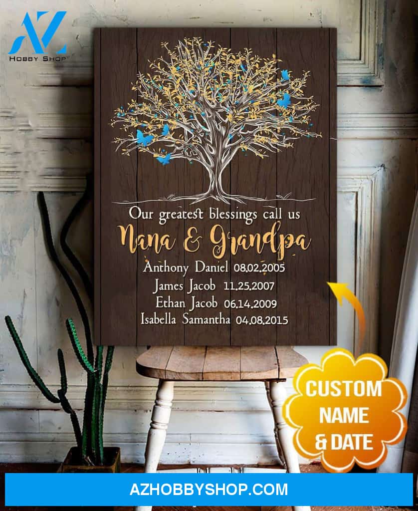 Grandma'S House Brown Wood Tree Art Our Greatest Blessings call me Canvas And Poster,Canvas Prints,Wall Decor Visual Art