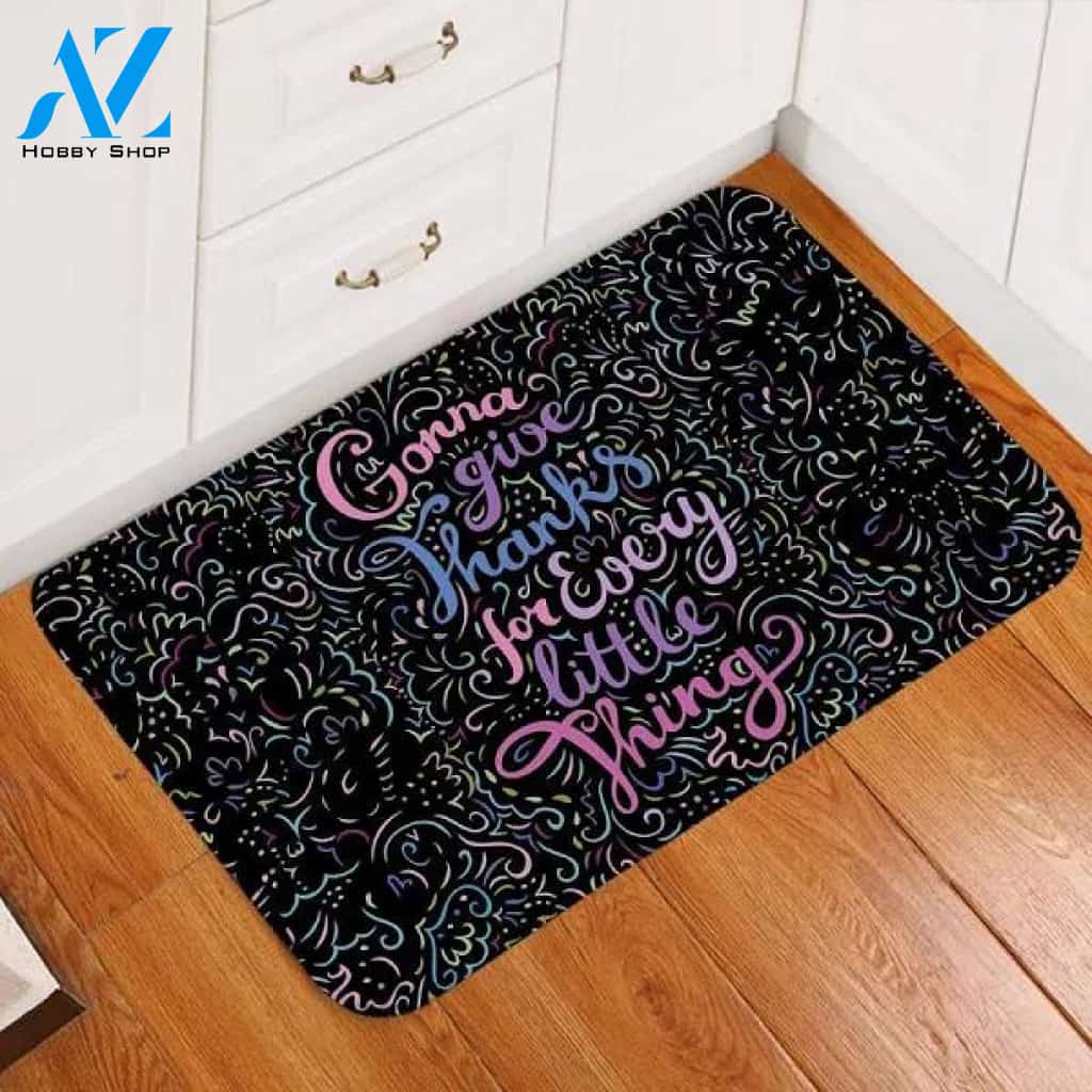 Grateful Quote Black SW1836 Door Mat
