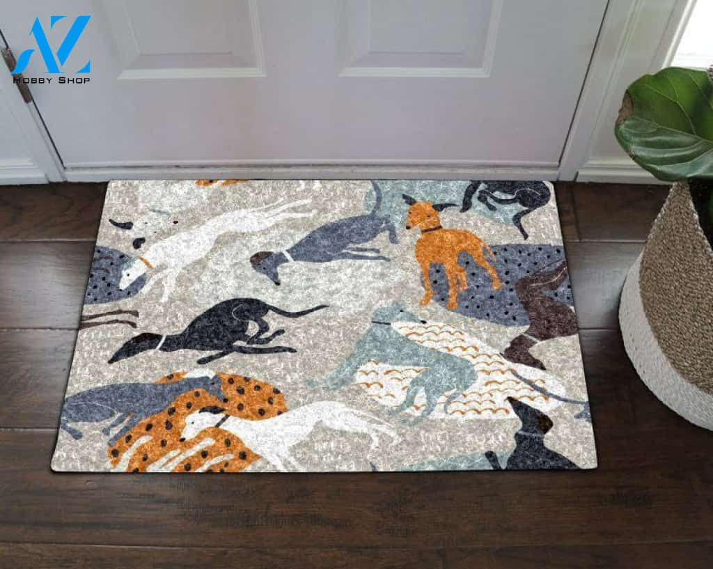 Greyhounds Home Decor Doormat - Welcome Mat - House Warming Gift