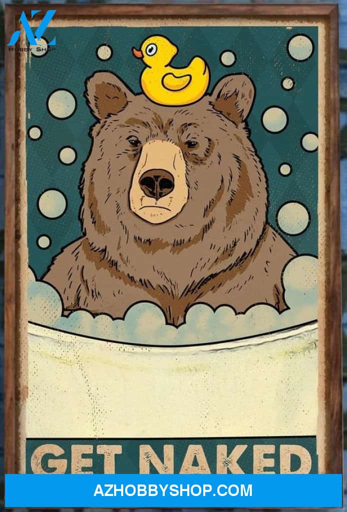 Grumpy Bear Get Naked Canvas And Poster, Wall Decor Visual Art