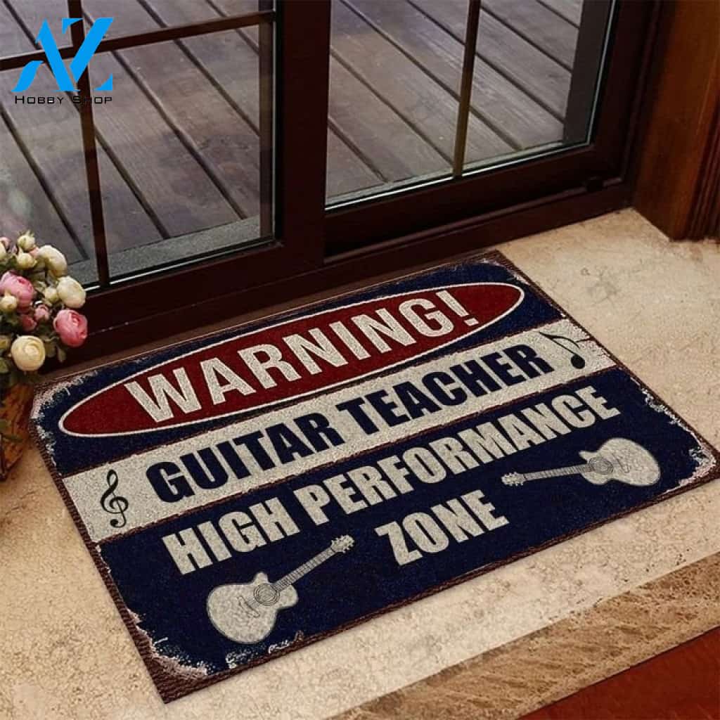 Guitar Teacher Funny Indoor And Outdoor Doormat Warm House Gift Welcome Mat Gift For Guitar Lovers Gift For Teacher
