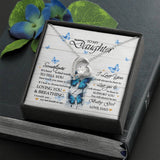 Gift For Daughter From Dad Butterfly Baby Girl Forever Love Necklace
