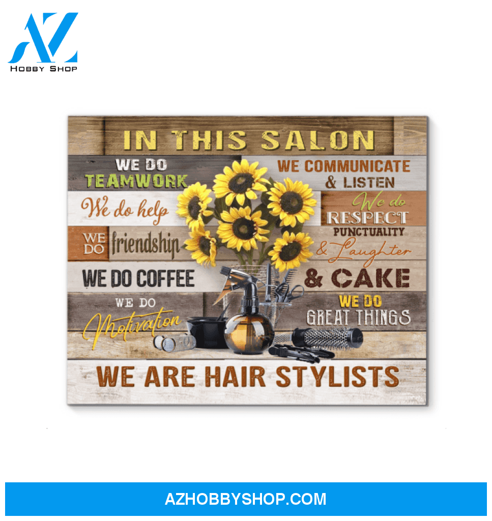 Hair Stylist In This Salon Framed Canvas Wall Art