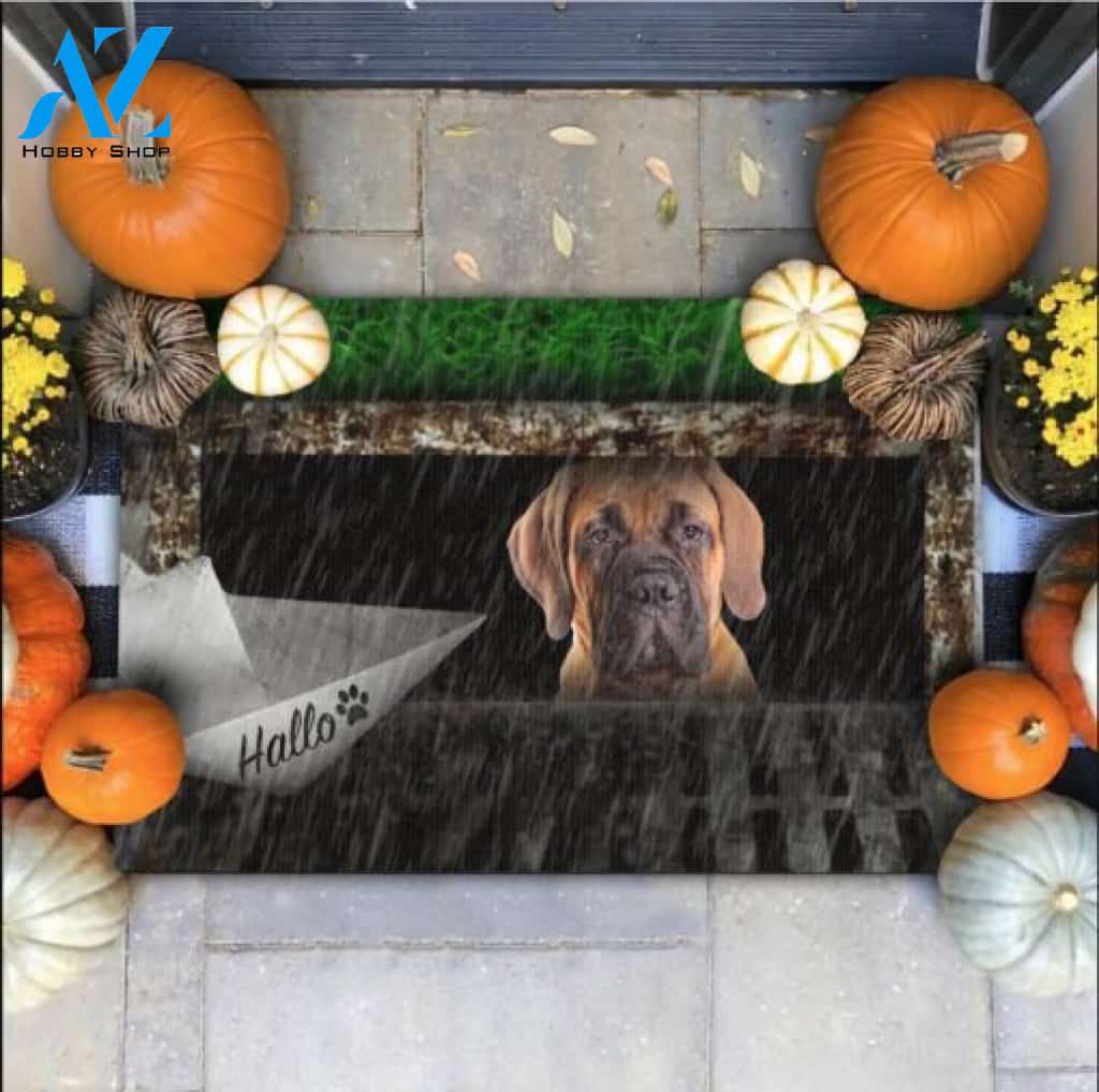 Halloween Bullmastiff It Doormat