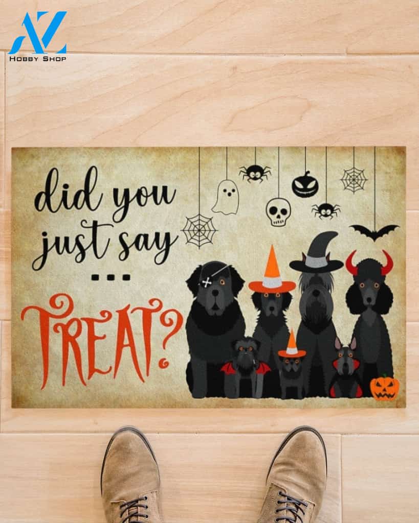 Halloween Did You Just Say Treat Doormat Indoor And Outdoor Mat Entrance Rug Sweet Home Decor Housewarming Gift Gift For Friend Family Stem Feminist