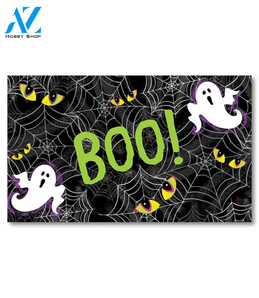 Halloween Ghosts and Webs Doormat - 18" x 30"