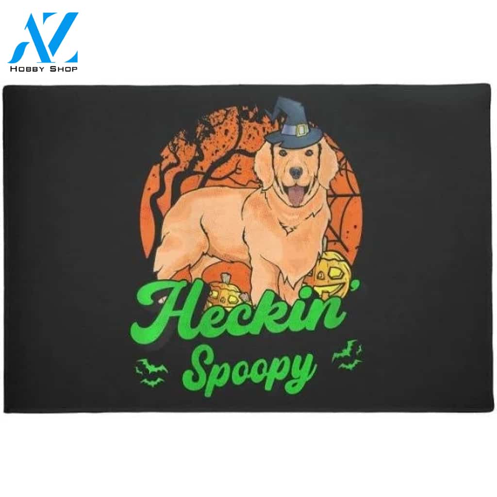 Halloween Golden Retriever Heckin Spoopy Dog Doormat Welcome Mat Housewarming Gift Home Decor Funny Doormat Gift For Dog Lovers