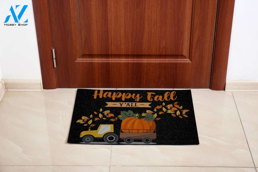 Halloween Happy Fall Y'all Equality Doormat Indoor And Outdoor Mat Entrance Rug Sweet Home Decor Housewarming Gift Gift For Friend Family Stem Feminist